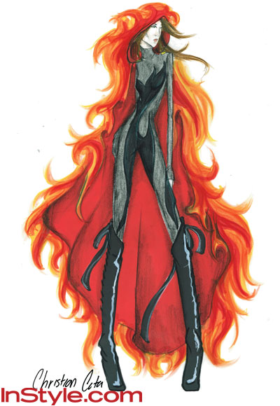 Fantasy Fashion Game  on Fashion Sketches Of Katniss   S Fire Dress   Hayley E  Lavik